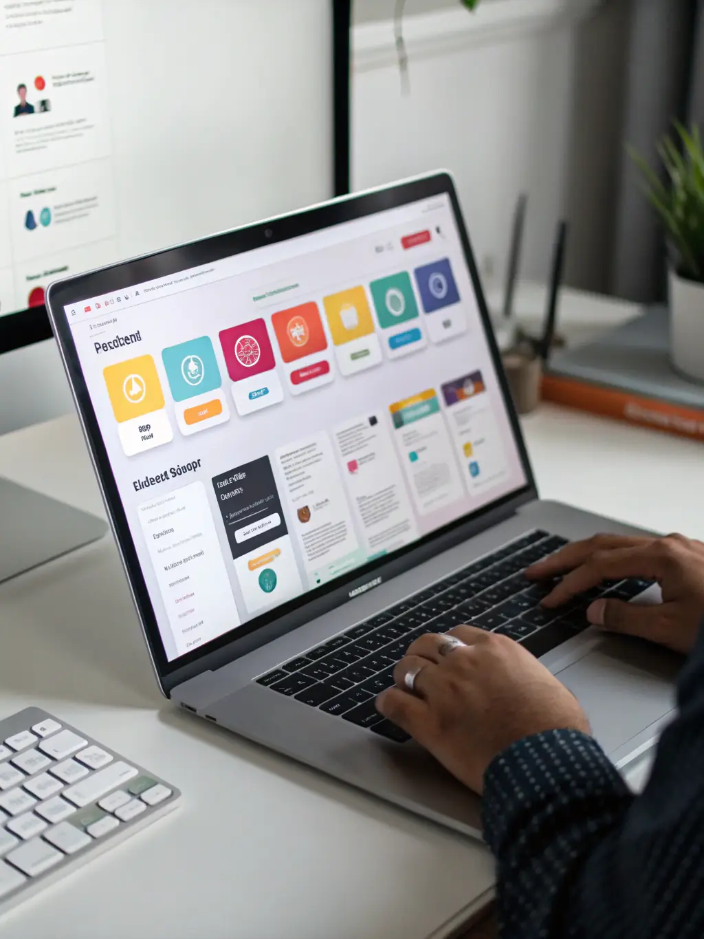An image of a user interface with drag-and-drop elements, showcasing easy customization options.